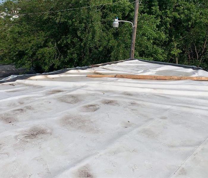 Poorly secured roof causes water damage