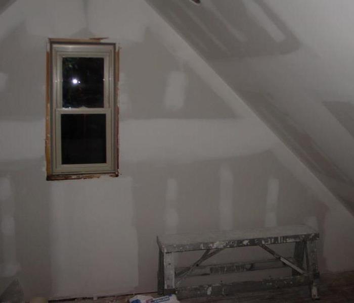 Room in attic before painting 